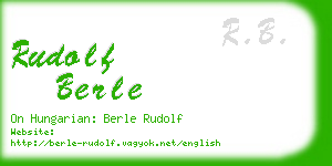 rudolf berle business card